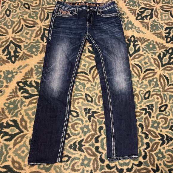 Women’s Rock Revival Dee Skinny Stretch Jeans 32 - Picture 3 of 6